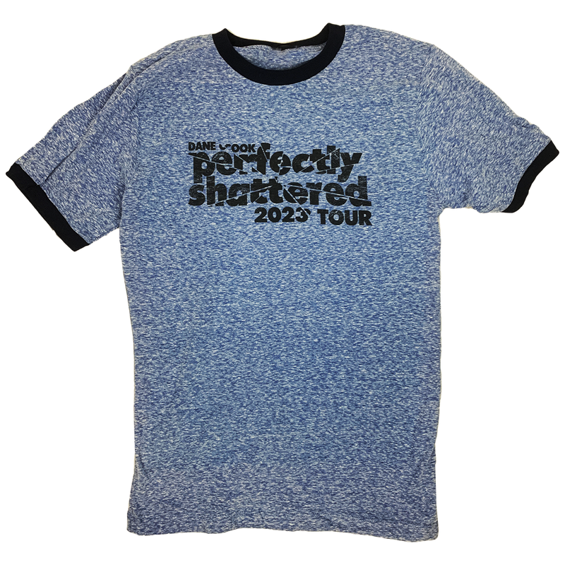 Dane Cook "Perfectly Shattered" Ringer T-Shirt in Blue